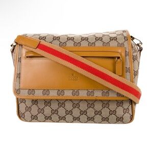 Gucci Canvas Crossbody Messenger Bag